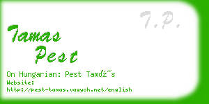 tamas pest business card